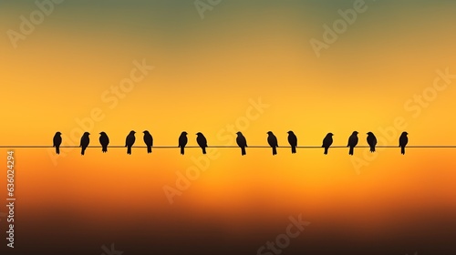 Ideal background for minimalist bird silhouette photography