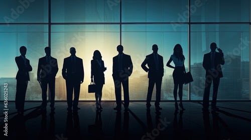 business people in silhouette