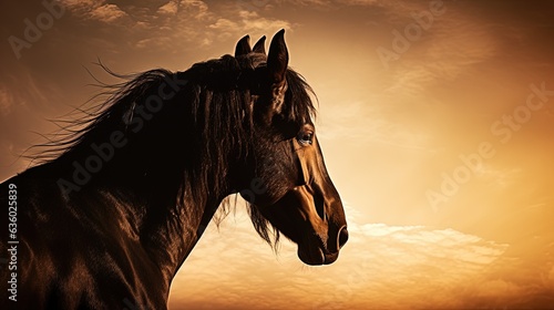 horse. silhouette concept