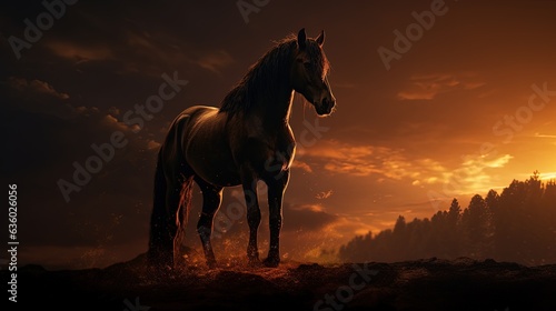 horse. silhouette concept