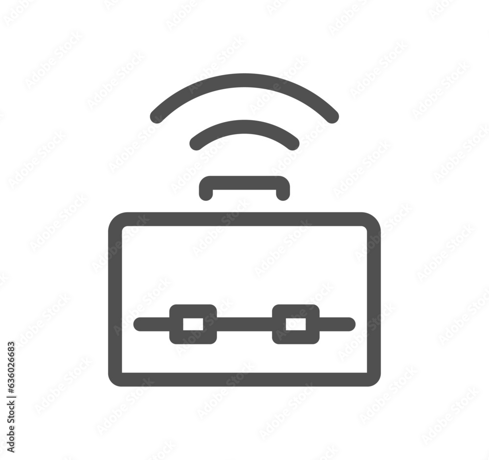 Digital nomad related icon outline and linear vector. Digital nomad related icon outline and linear vector.