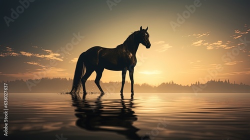 horse. silhouette concept
