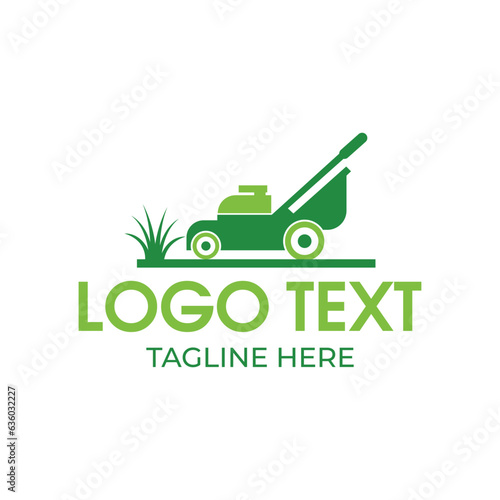 lawn mower logo design