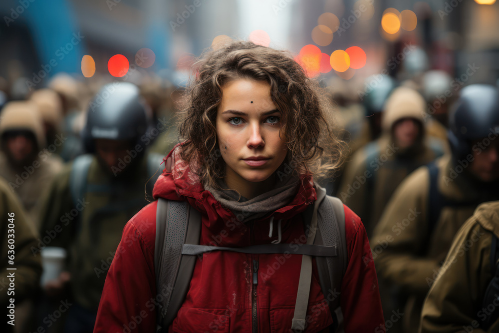 Fototapeta premium Social Media and Political Movements. Discuss the role of social media in organizing protests and advocacy. Generative Ai.