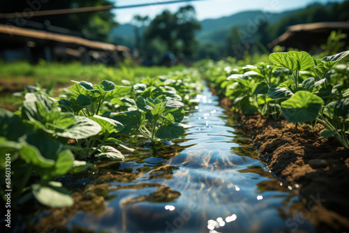 Sustainable Water Management in Agriculture. Explore strategies for efficient water use in farming. Generative Ai.