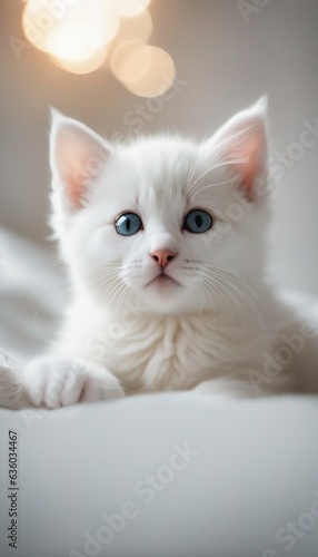 Portrait Cat, White Cat, Cute Animal