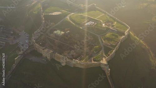 Aerial view of the city of Derbent. Dagestan