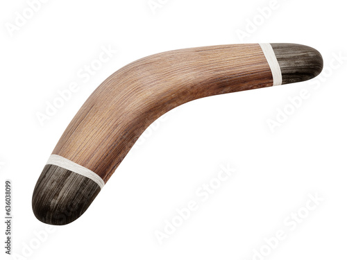Cuadro en lienzo Boomerang isolated on transparent background. 3D illustration