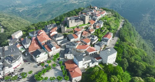 Castro Candelas panoramic aerial view, Ourense photo