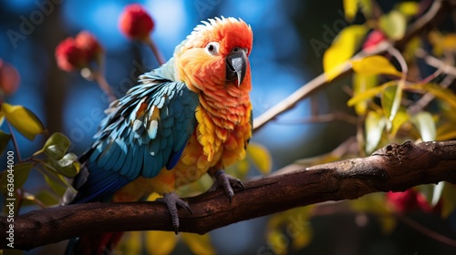 parrot on a tree branch