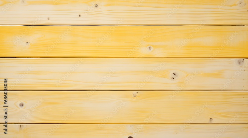 Fototapeta premium Close up of light yellow painted wooden Planks. Wooden Background Texture 