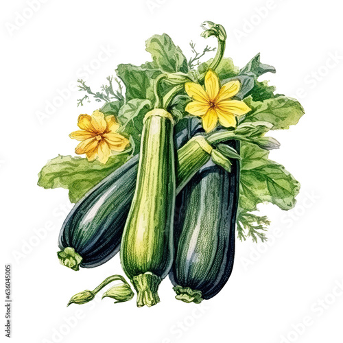 Zucchini and flowers