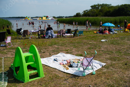 Candid summertime fun crowd
 photo