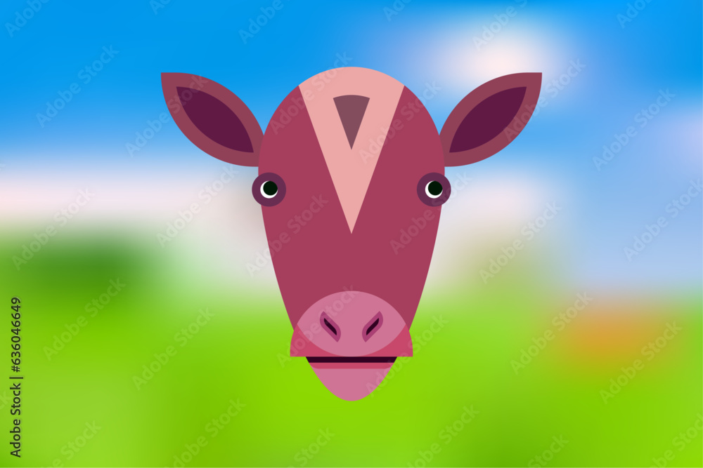 Cow head illustration Cow head illustration