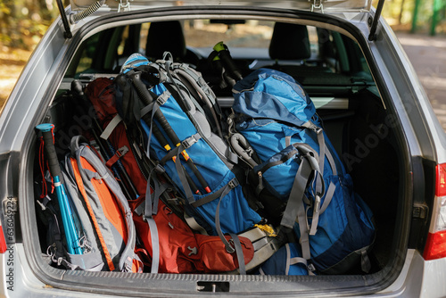 Vehicle travel backpack baggage tourism photo