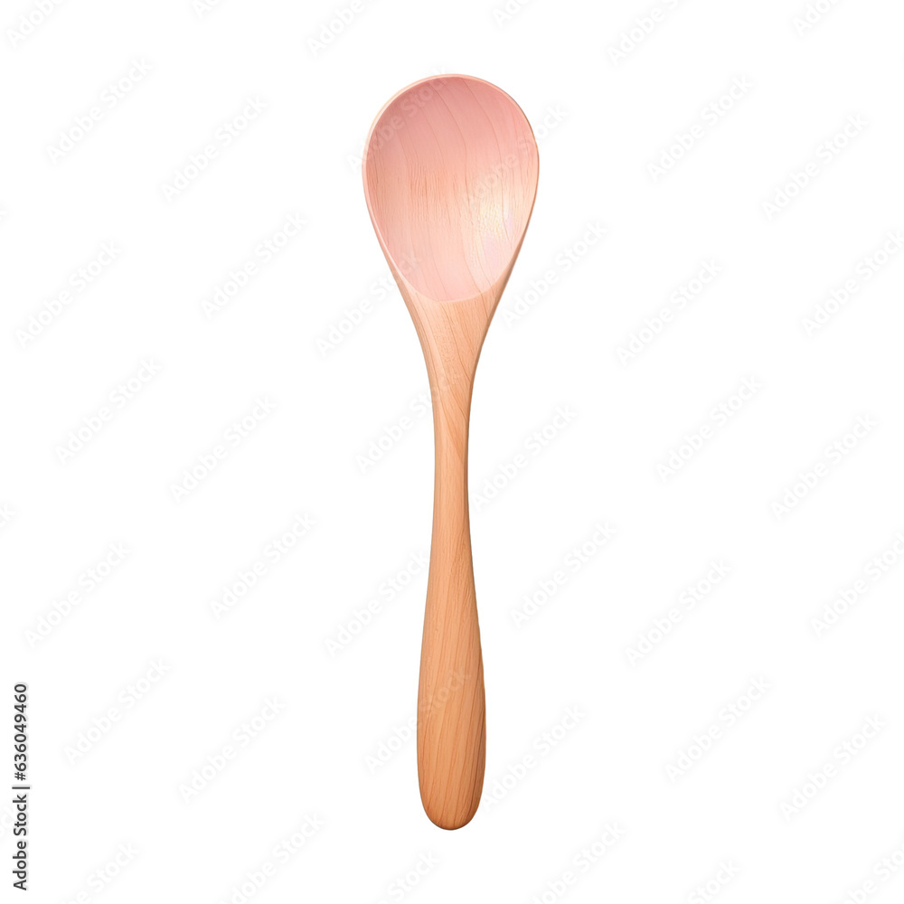 Wooden spoon isolated with clipping path on transparent background Wooden spoon isolated with clipping path on transparent background