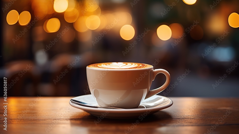 cup of coffee on the table cup of coffee on the table