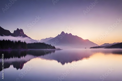 sunrise over lake