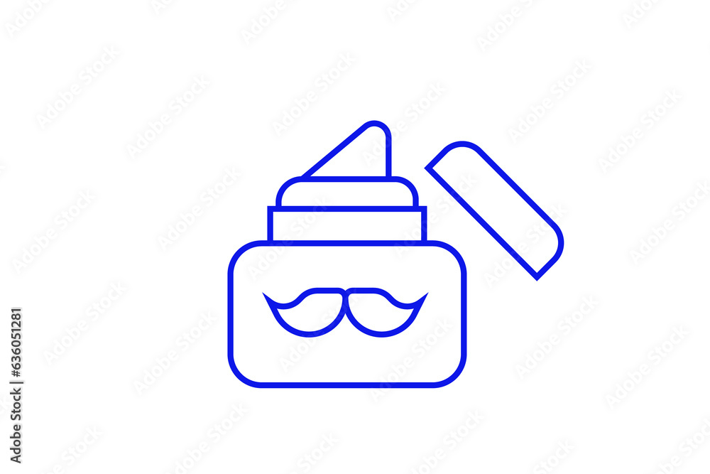 Isolated mustache cream illustration in flat style design. Vector illustration in trend blue color.
Isolated mustache cream illustration in flat style design. Vector illustration in trend blue color.