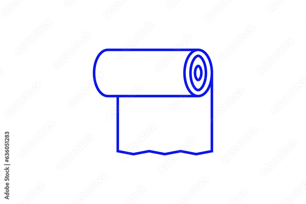 Isolated paper towel illustration in flat style design. Vector illustration in trend blue color.
Isolated paper towel illustration in flat style design. Vector illustration in trend blue color.