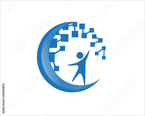 happy global technology logo designs for modern tech