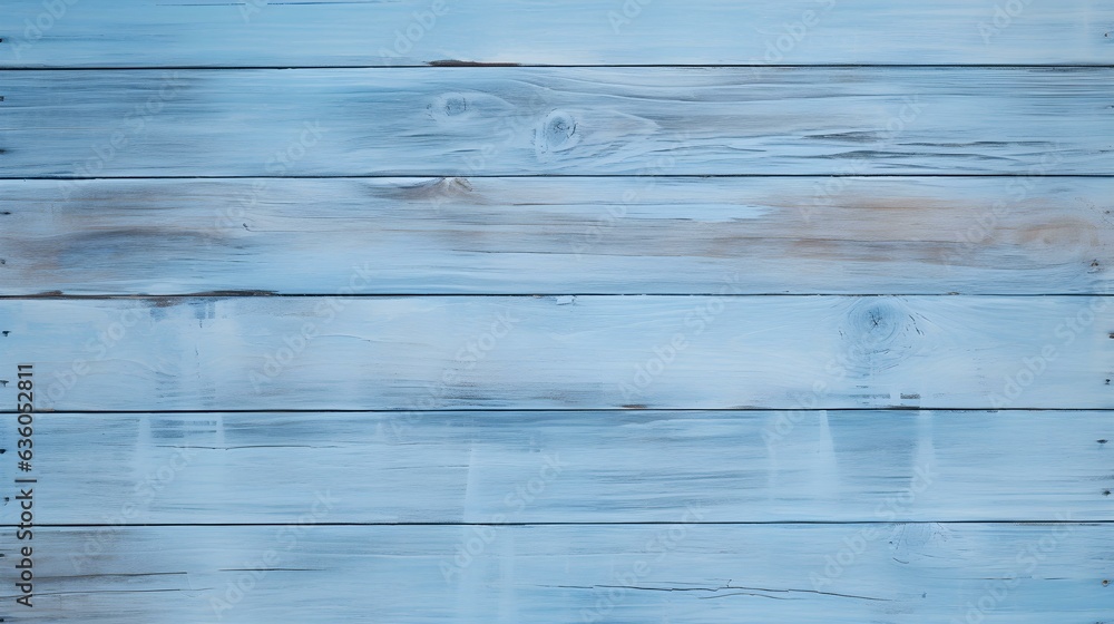 Fototapeta premium Close up of sky blue painted wooden Planks. Wooden Background Texture 