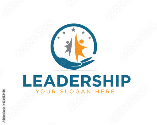 happy leadership logo designs for success together