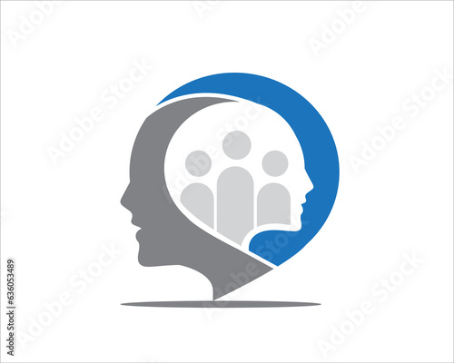 mental leadership logo designs for team and organization logo