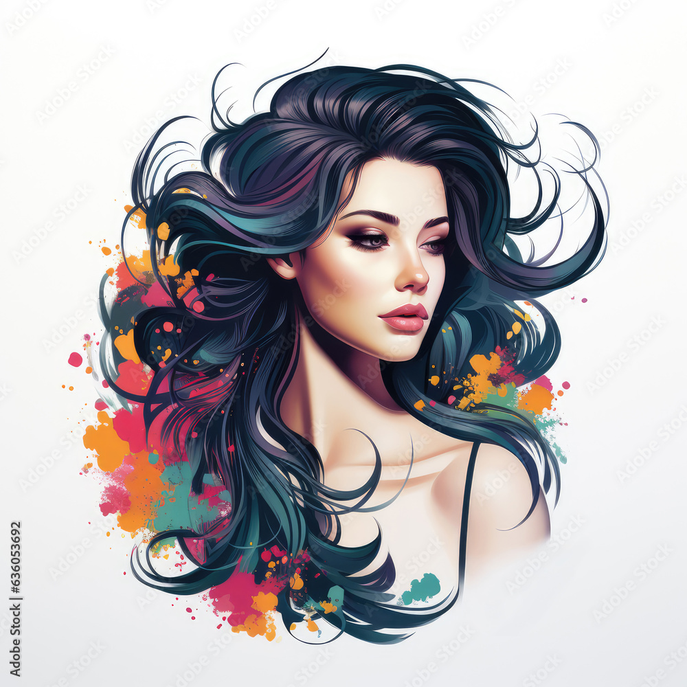 portrait of a beautiful young girl. Generative AI portrait of a beautiful young girl. Generative AI
