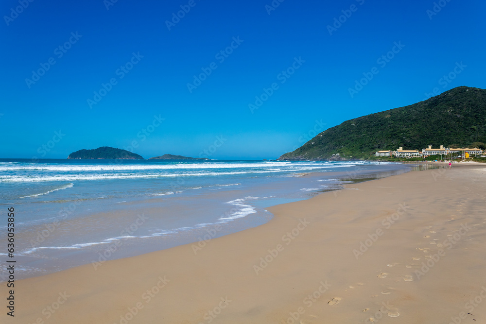 beach and sea Santinho beach  in the city of Florianópolis Santa Catarina Brazil
