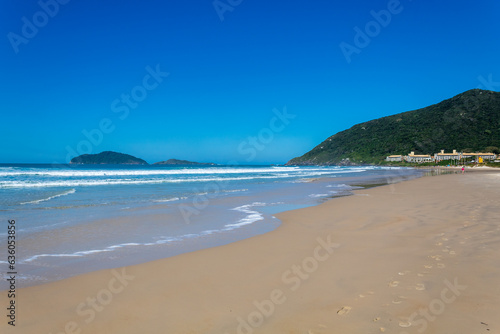 beach and sea Santinho beach in the city of Florianópolis Santa Catarina Brazil