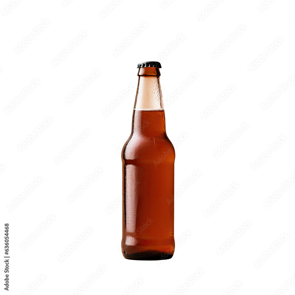 Beer bottle made of brown glass