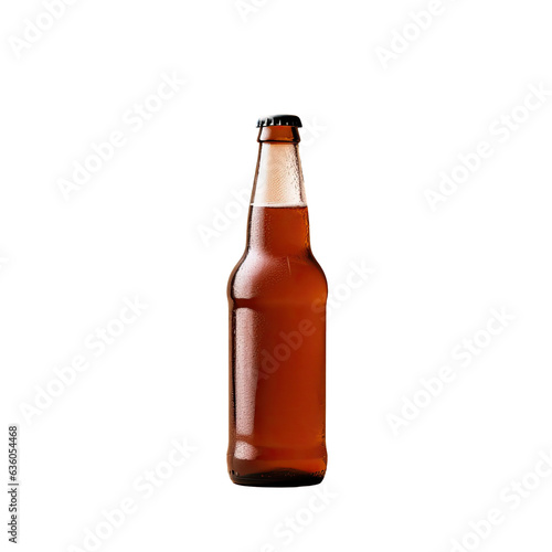Beer bottle made of brown glass