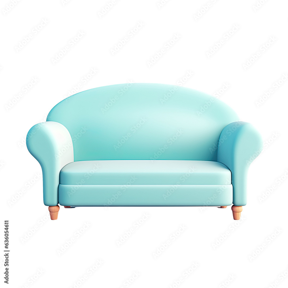 Detailed black sofa isolation Detailed black sofa isolation