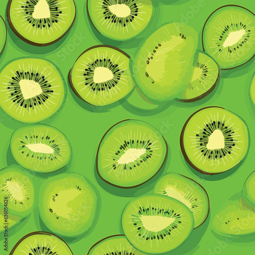 Seamless Colorful kiwi Pattern. Seamless pattern of kiwi in colorful style. Add color to your digital project with our pattern!