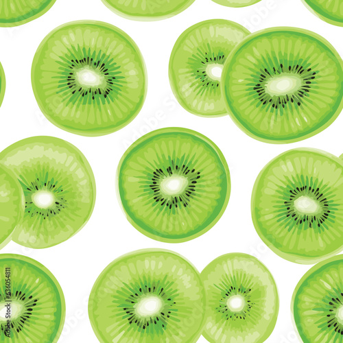 Seamless Colorful kiwi Pattern. Seamless pattern of kiwi in colorful style. Add color to your digital project with our pattern!