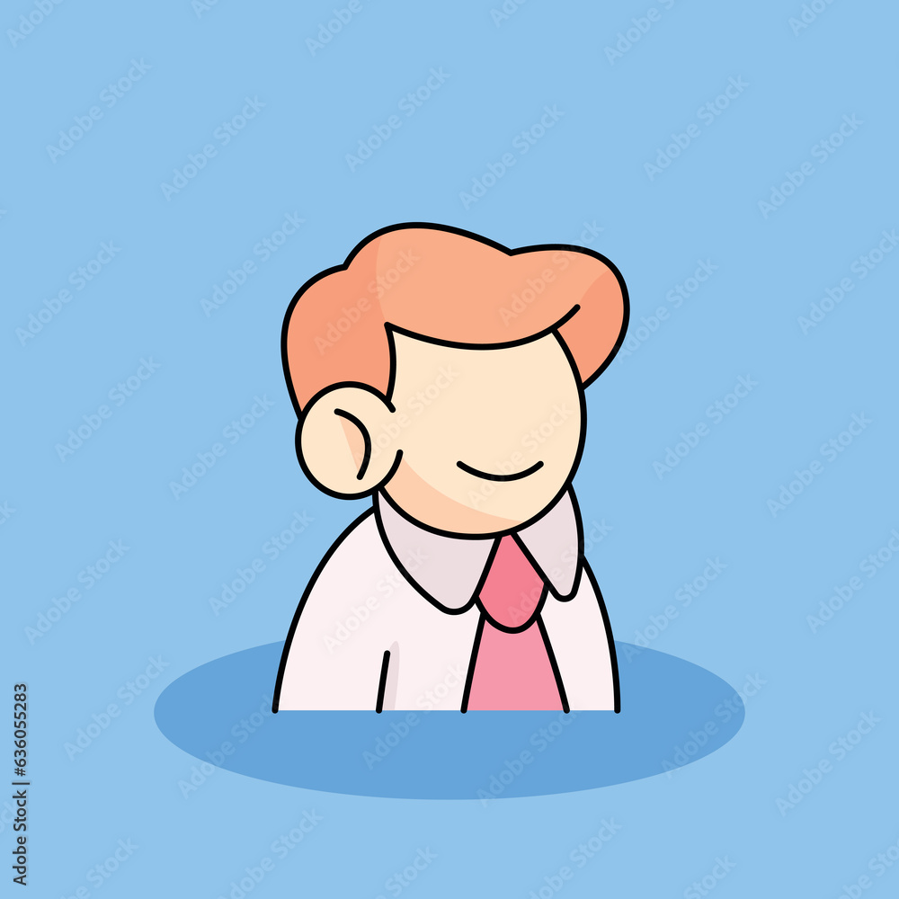 Employee Free vector cartoon icon illustration. customer experience icon concept isolated . flat cartoon style Employee Free vector cartoon icon illustration. customer experience icon concept isolated . flat cartoon style