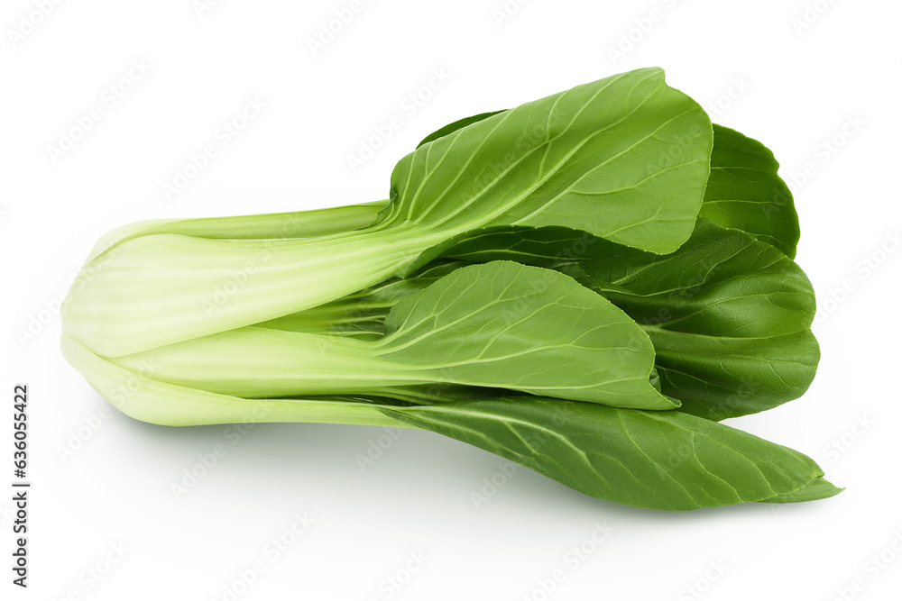 Fresh pak choi cabbage isolated on white background with full depth of field Fresh pak choi cabbage isolated on white background with full depth of field