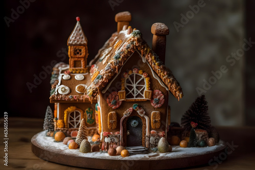 gingerbread house, whimsical edible holiday decoration
