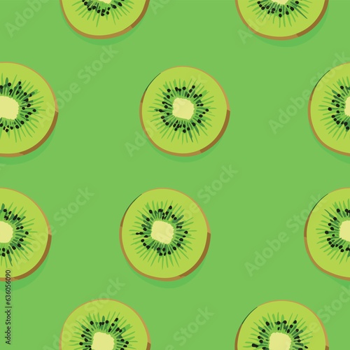 Seamless Colorful kiwi Pattern. Seamless pattern of kiwi in colorful style. Add color to your digital project with our pattern!