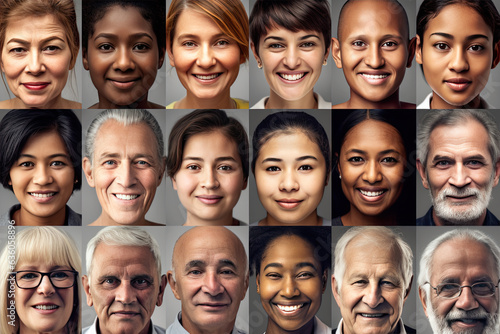 Capturing the Essence of Diversity: Smiling Individuals Representing Multiracial and Inter-generational Groups in a Composite Portrait