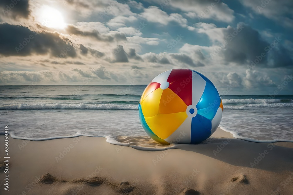 Obraz premium ball on the beach