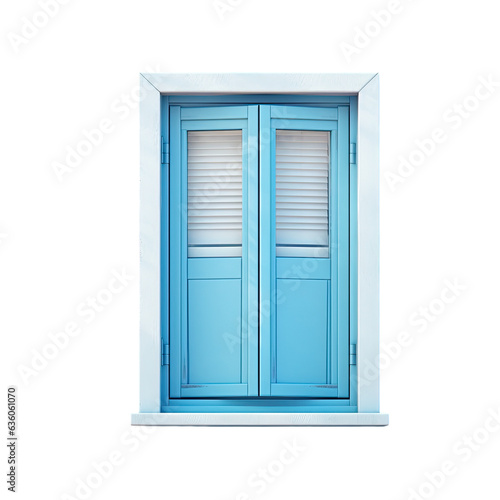 Blue window closed on transparent background