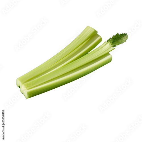 Celery slices against transparent background