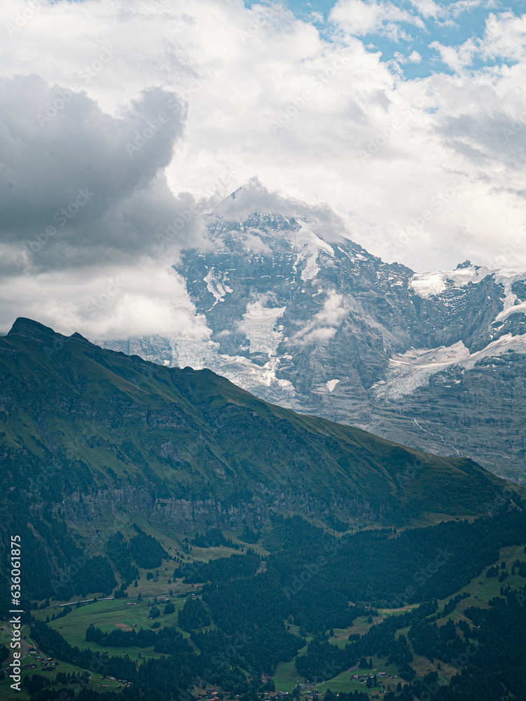 Jungfrau Mountain at Top of Europe Switzerland huge Glaciers