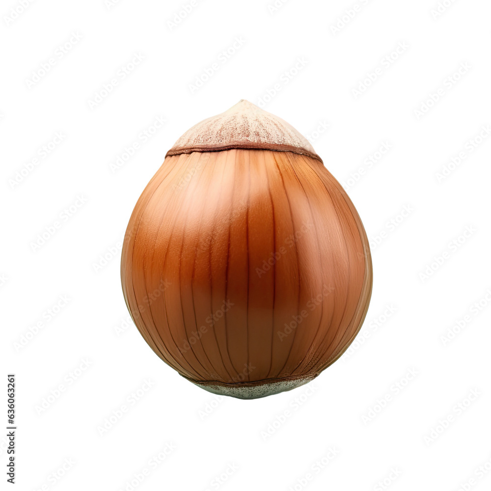 Cutout of hazelnut on transparent background Cutout of hazelnut on transparent background