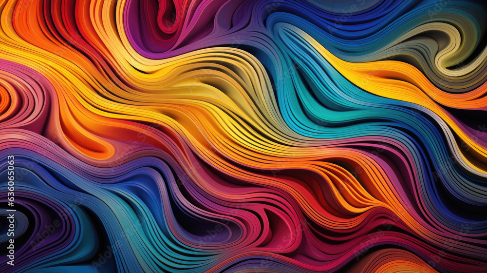 A continuously looping pattern of everchanging shapes and colors that appear to be shifting and changing Abstract wallpaper backgroun - obrazy, fototapety, plakaty 