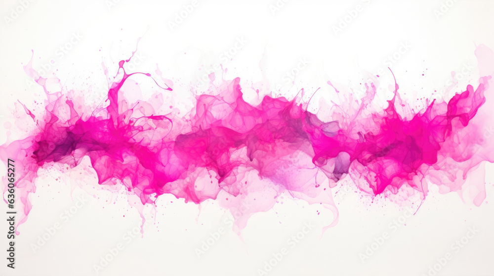 A series of hot pink sparkles slowly merging and intertwining with each other against a stark white background. Abstract wallpaper backgroun