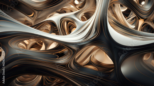 Elongated and beveled shapes creating an intricate weblike pattern in motion Abstract wallpaper backgroun