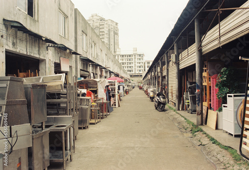 A street in the second-hand furniture market
 photo